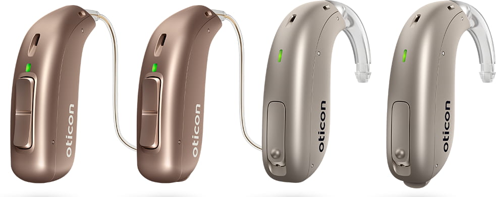 Oticon More Hörgeräte in verschiedenen Farben