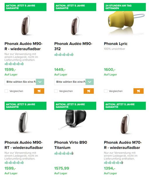 Online Angebote Phonak Hörgerät