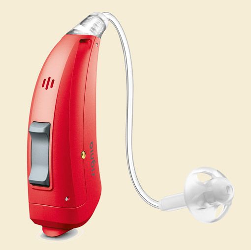 Hörgerät für Kinder rot